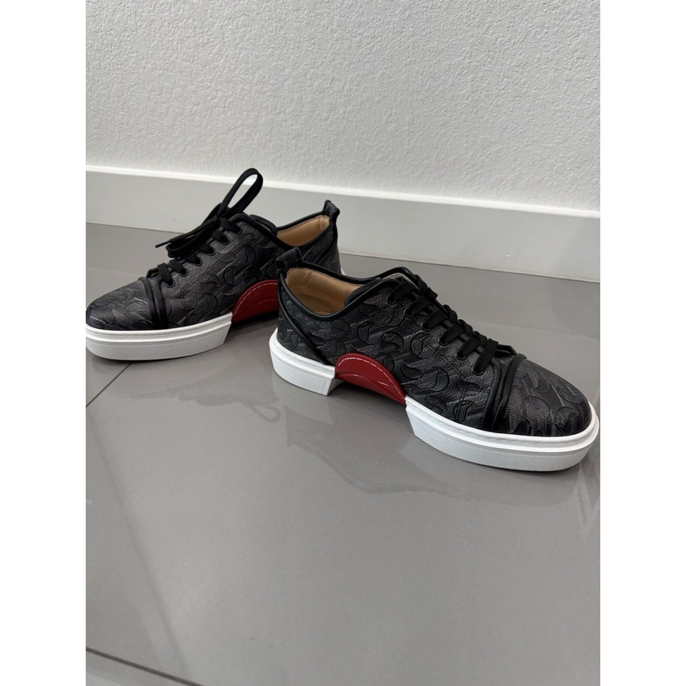 Christian Louboutin Black And White Sneakers 44 Sz 11